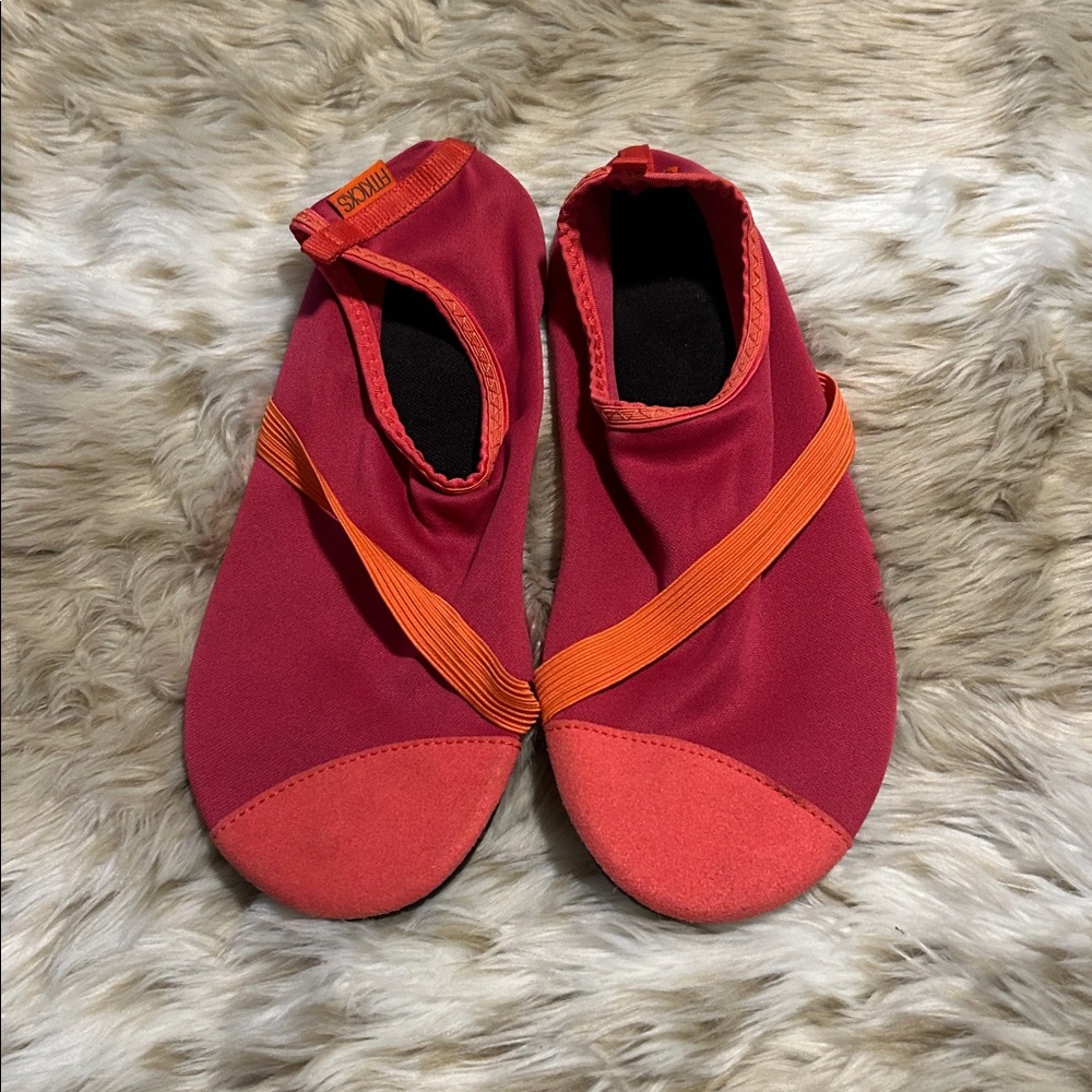 Red and Orange Slip-On Shoes